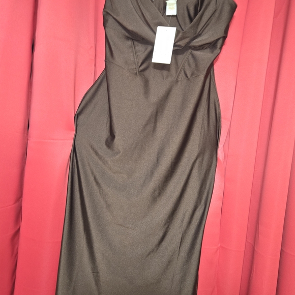 Elegant Brown Women's Dress - Picture 7 of 7